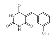 2,4,6(1H,3H,5H)-Pyrimidinetrione,5-[(3-methylphenyl)methylene]- Structure