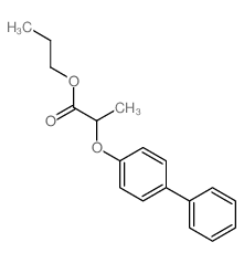 Propanoic acid, 2-([1,1'-biphenyl]-4-yloxy)-, propyl ester structure