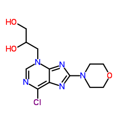 3-[6-Chloro-8-(4-morpholinyl)-3H-purin-3-yl]-1,2-propanediol结构式