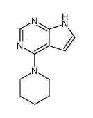 4-(piperidin-1-yl)-7H-pyrrolo[2,3-d]pyrimidine结构式