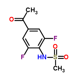 N-(4-Acetyl-2,6-difluorophenyl)methanesulfonamide结构式