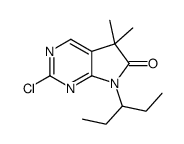 2-chloro-5,5-dimethyl-7-pentan-3-ylpyrrolo[2,3-d]pyrimidin-6-one Structure