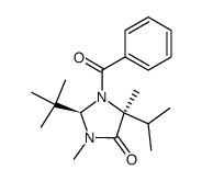 (2R,5S)-1-benzoyl-2-(tert-butyl)-5-isopropyl-3,5-dimethylimidazolidin-4-one Structure