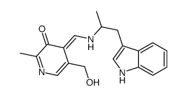 (4Z)-5-(hydroxymethyl)-4-[[1-(1H-indol-3-yl)propan-2-ylamino]methylidene]-2-methylpyridin-3-one结构式