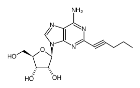 2-(1-pentyn-1-yl)adenosine Structure