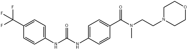 N-Methyl-N-[2-(4-morpholinyl)ethyl]-4-[[[[4-(trifluoromethyl)phenyl]amino]carbonyl]amino]benzamide Structure