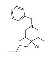 1-benzyl-4-butyl-3,5-dimethyl-piperidin-4-ol结构式