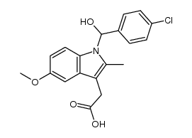 2-(1-((4-chlorophenyl)(hydroxy)methyl)-5-methoxy-2-methyl-1H-indol-3-yl)acetic acid Structure
