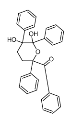 (5,6-dihydroxy-2,5,6-triphenyl-tetrahydro-pyran-2-yl)-phenyl ketone结构式