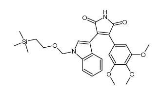 3-(3,4,5-trimethoxyphenyl)-4-(1-{[2-(trimethylsilyl)ethoxy]methyl}-1H-indol-3-yl)-1H-pyrrole-2,5-dione结构式