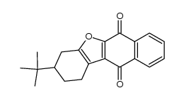 3-t-butyl-1,2,3,4-tetrahydrobenzo(b)naphtho(2,3-d)furan-6-11-quinone结构式