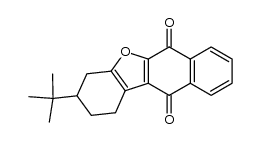 3-t-butyl-1,2,3,4-tetrahydrobenzo(b)naphtho(2,3-d)furan-6-11-quinone Structure