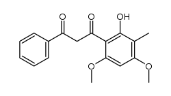 1-(2-hydroxy-4,6-dimethoxy-3-methyl-phenyl)-3-phenyl-propane-1,3-dione Structure