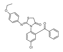 3-(2-benzoyl-4-chlorophenyl)-2-(4-ethoxyphenyl)imino-1,3-thiazolidin-4-one Structure