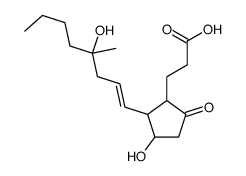3-[3-hydroxy-2-(4-hydroxy-4-methyloct-1-enyl)-5-oxocyclopentyl]propanoic acid结构式