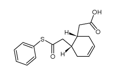 2-((1S,6R)-6-(2-oxo-2-(phenylthio)ethyl)cyclohex-3-en-1-yl)acetic acid结构式