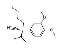 (S)-3-cyano-3-(3,4-dimethoxyphenyl)-6-iodo-2-methylhexane Structure