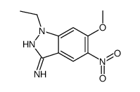 1-ethyl-6-methoxy-5-nitroindazol-3-amine结构式