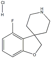 4-Fluoro-2H-spiro[1-benzofuran-3,4'-piperidine] hydrochloride结构式