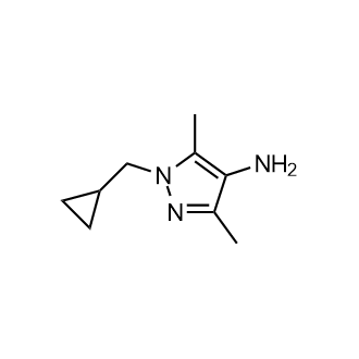 1-(环丙基甲基)-3,5-二甲基-1H-吡唑-4-胺结构式