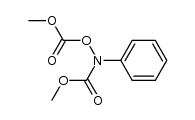 N-(methoxycarbonyl)-N-phenyl-O-(methoxycarbonyl)hydroxylamine结构式
