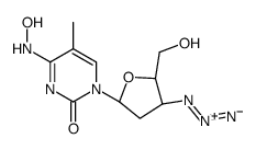 1-[(2R,4S,5S)-4-azido-5-(hydroxymethyl)oxolan-2-yl]-4-(hydroxyamino)-5-methylpyrimidin-2-one Structure