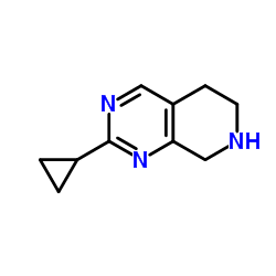 2-Cyclopropyl-5,6,7,8-tetrahydropyrido[3,4-d]pyrimidine结构式
