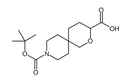 9-[(2-methylpropan-2-yl)oxycarbonyl]-2-oxa-9-azaspiro[5.5]undecane-3-carboxylic acid Structure