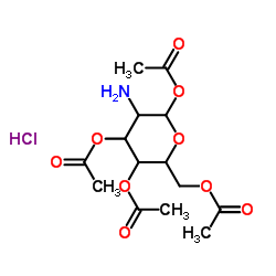 6-(acetoxyMethyl)-3-aminotetrahydro-2H-pyran-2,4,5-triyl triacetate hydrochloride structure