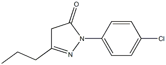 1-(4-chlorophenyl)-3-propyl-1H-pyrazol-5(4H)-one structure