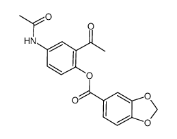 2-O-([1,3]dioxol-5-benzoate)-5-acetamido-acetophenone Structure