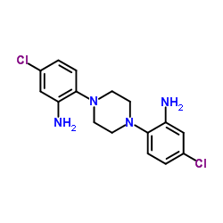 2,2'-(1,4-Piperazinediyl)bis(5-chloroaniline) Structure