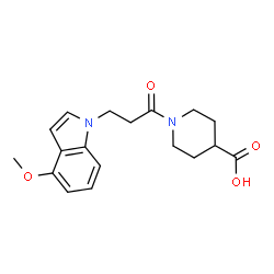 1-[3-(4-methoxy-1H-indol-1-yl)propanoyl]piperidine-4-carboxylic acid结构式
