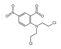 N,N-bis(2-chloroethyl)-2,4-dinitroaniline结构式