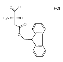 L-aspartic acid γ-fluorenylmethyl ester hydrochloride结构式