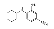 3-Amino-4-(cyclohexylamino)benzonitrile结构式