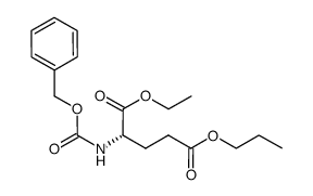 (S)-2-benzyloxycarbonylaminopentanedioic acid 1-ethyl ester 5-propyl ester结构式