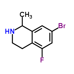 7-Bromo-5-fluoro-1-methyl-1,2,3,4-tetrahydroisoquinoline结构式