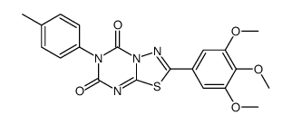 6-(4-methylphenyl)-2-(3,4,5-trimethoxyphenyl)-[1,3,4]thiadiazolo[3,2-a][1,3,5]triazine-5,7-dione Structure