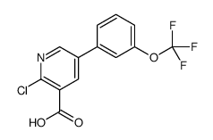 2-chloro-5-[3-(trifluoromethoxy)phenyl]pyridine-3-carboxylic acid Structure