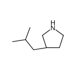 (3R)-3-(2-methylpropyl)pyrrolidine结构式