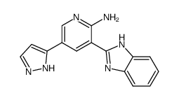 3-(1H-benzimidazol-2-yl)-5-(2H-pyrazol-3-yl)pyridin-2-ylamine结构式