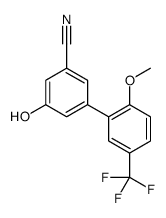 3-hydroxy-5-[2-methoxy-5-(trifluoromethyl)phenyl]benzonitrile结构式