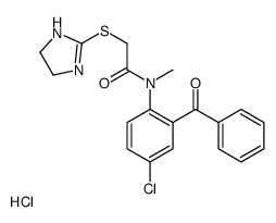 N-(2-benzoyl-4-chlorophenyl)-2-(4,5-dihydro-1H-imidazol-2-ylsulfanyl)-N-methylacetamide,hydrochloride结构式