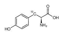 L-4-Hydroxyphenylalanine-3-13C Structure