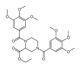 ethyl 1,4-bis(3,4,5-trimethoxybenzoyl)piperazine-2-carboxylate结构式
