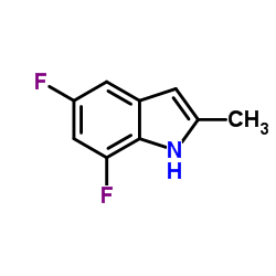 5,7-Difluoro-2-methyl-1H-indole结构式