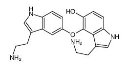 3-(2-aminoethyl)-4-[[3-(2-aminoethyl)-1H-indol-5-yl]oxy]-1H-indol-5-ol结构式
