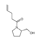 (S)-1-(2-(hydroxymethyl)pyrrolidin-1-yl)pent-4-en-1-one结构式
