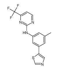 N-[3-methyl-5-(1,3 -thiazol-5-yl)phenyl]-4-(trifluoromethyl)pyrimidin-2-amine Structure